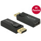 Delock Adapter Displayport 1.2-dugós csatlakozó  HDMI-csatlakozóhüvely 4K passzív fekete 65571