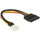 Delock Power Cable SATA 15 pin male 4 pin floppy male 15 cm 83918 Delock Power Cable SATA 15 pin male 4 pin floppy male 15 cm 83918