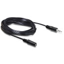 Delock kábel audio sztereo jack kábel, 3.5 mm, apa / anya, 5 m 84237