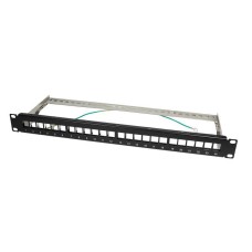 LOGILINK- Keystone Panel for 24 Keystone Jacks / Coupler, shielded, black NK4042 LOGILINK- Keystone Panel for 24 Keystone Jacks / Coupler, shielded, black NK4042