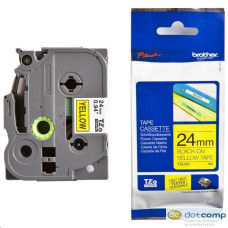 Brother 12mm fluo.s&aacute;rga alapon fekete nyomtat&oacute;szalag TZEC51