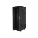 Lanberg 19'' szabadonálló rack szekrény32U/600x800mm fekete (üvegajtó) FF01-6832-12B Lanberg 19'' szabadonálló rack szekrény32U/600x800mm fekete (üvegajtó) FF01-6832-12B