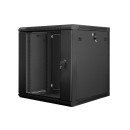 Lanberg 19'' fali rack szekrény 12U 600x600mm fekete (üvegajtó) WF01-6612-10B Lanberg 19'' fali rack szekrény 12U 600x600mm fekete (üvegajtó) WF01-6612-10B