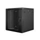 Lanberg 19'' fali rack szekrény 12U 600x600mm fekete (üvegajtó) WF01-6612-10B Lanberg 19'' fali rack szekrény 12U 600x600mm fekete (üvegajtó) WF01-6612-10B