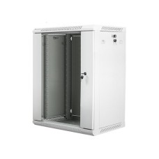 Lanberg 19'' fali rack szekr&eacute;ny 15U 600x450mm sz&uuml;rke (&uuml;vegajt&oacute;) WF01-6415-10S
