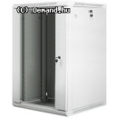 Lanberg 19'' fali rack szekrény 18U 600x600mm szürke (üvegajtó) WF01-6618-10S