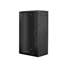 Lanberg 19'' fali rack szekr&eacute;ny 22U 600x450mm fekete (&uuml;vegajt&oacute;) WF01-6422-10B