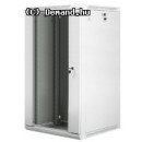 Lanberg 19'' fali rack szekrény 22U 600x600mm szürke (üvegajtó) WF01-6622-10S