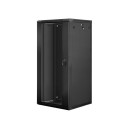 Lanberg 19'' fali rack szekrény 27U 600x600mm fekete (üvegajtó) WF01-6627-10B Lanberg 19'' fali rack szekrény 27U 600x600mm fekete (üvegajtó) WF01-6627-10B