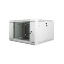 Lanberg 19'' fali rack szekrény 6U 600x600mm szürke (üvegajtó) WF01-6606-10S