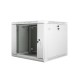 Lanberg 19'' fali rack szekrény 9U 600x600mm szürke (üvegajtó) WF01-6609-10S