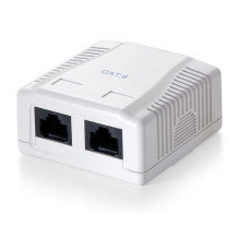 Equip fali aljzat, cat.6, 2x RJ45, feh&eacute;r 235212