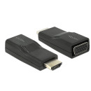 Delock Adapter HDMI-dugós csatlakozó  VGA-csatlakozóhüvely fekete 65655