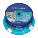 VERBATIM CD-R 700MB nyomtatható 25db/henger