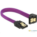 Delock SATA cable 6 Gb/s 10 cm down / straight metal purple Premium 83693