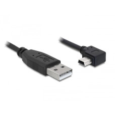 Delock USB 2.0-A apa - USB mini-B 5 tűs könyök apa átalakító kábel, 1m 82681 Delock USB 2.0-A apa - USB mini-B 5 tűs könyök apa átalakító kábel, 1m 82681