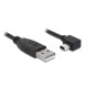 Delock USB 2.0-A apa - USB mini-B 5 tűs könyök apa átalakító kábel, 1m 82681 Delock USB 2.0-A apa - USB mini-B 5 tűs könyök apa átalakító kábel, 1m 82681