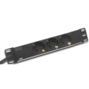 DIGITUS hálózati elosztó 1U, 10", 3db hálózati aljzattal, Aluminium DIGITUS hálózati elosztó 1U, 10", 3db hálózati aljzattal, Aluminium