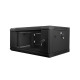 Lanberg 19'' fali rack szekrény 4U 600x450mm fekete (üvegajtó) WF01-6404-10B