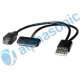 ROLINE Kábel USB 2.0  A - GALAXY TAB + Micro USB B csatlakozóval 0,15m