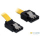 Delock Cable SATA 6 Gb/s male straightSATA male upwards angled 20 cm yellow met 82799