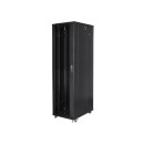 Lanberg 19'' szabadonálló rack szekrény47U/800x1000mm fekete (üvegajtó) FF01-8047-12B Lanberg 19'' szabadonálló rack szekrény47U/800x1000mm fekete (üvegajtó) FF01-8047-12B