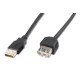 ASSMANN USB 2.0 HighSpeed Extension cable USB A M (plug)/USB A F (jack) 3m black AK-300200-030-S ASSMANN USB 2.0 HighSpeed Extension cable USB A M (plug)/USB A F (jack) 3m black AK-300200-030-S