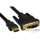 HDMI-DVI összekötő monitor kábel 3m aranyozott