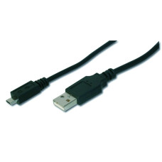 ASSMANN USB 2.0 HighSpeed Connection Cable USB A M(plug)/microUSB B M(plug) 1,8m AK-300127-018-S