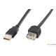 ASSMANN USB 2.0 HighSpeed Extension cable USB A M (plug)/USB A F (jack) 1,8m bla AK-300200-018-S
