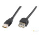 ASSMANN USB 2.0 HighSpeed Extension cable USB A M (plug)/USB A F (jack) 1,8m bla AK-300200-018-S ASSMANN USB 2.0 HighSpeed Extension cable USB A M (plug)/USB A F (jack) 1,8m bla AK-300200-018-S
