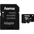 HAMA 64GB SD micro (SDXC Class 10 UHS-I) memória kártya adapterrel 124140 HAMA 64GB SD micro (SDXC Class 10 UHS-I) memória kártya adapterrel 124140