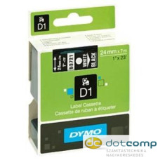 DYMO "D1" Feliratozógép szalag 24 mm x 7 m fehér-fekete /53721/