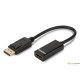 ASSMANN Displayport 1.1a Adapter Cable DP M (plug)/HDMI A F (jack) 0,15m black AK-340400-001-S ASSMANN Displayport 1.1a Adapter Cable DP M (plug)/HDMI A F (jack) 0,15m black AK-340400-001-S