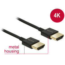 Delock Nagysebess&eacute;gű HDMI-k&aacute;bel Ethernettel - HDMI-A  HDMI-A, 3D,4K, 3 m, akt&iacute;v,v&eacute;kony, pr&eacute;mium 84774