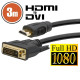 Delight 3m HDMl - DVI-D kábel 20381