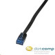 LogiLink CAT5e UTP Flat Patch Cable, AWG 30, blue colour RJ45 short plug, black, 10M CP0139B