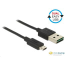 Delock Cable Easy USB 2.0 type-A male Easy USB 2.0 type Micro-B male 1m black 83844 Delock Cable Easy USB 2.0 type-A male Easy USB 2.0 type Micro-B male 1m black 83844