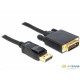 Delock Displayport - DVI 24+1 kábel, apa - apa 5,0m 82593 Delock Displayport - DVI 24+1 kábel, apa - apa 5,0m 82593