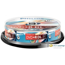 Philips DVD+R 8.5GB 8X Doublelayer DVD lemez hengeres 10db/cs
