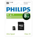 microSDHC  8GB PHILIPS With Adapter