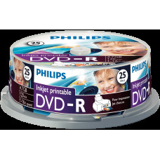 Philips DVD-R 4,7Gb 16x Hengeres 25db/csomag (az ár 1db-ra vonatkozik és csak hengerben vásárolható)