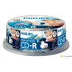 Philips CD-RW 80'/700MB újraírható lemez nyomtatható hengeres 25db/cs