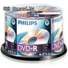 Philips DVD-R 4.7GB 16X DVD lemez hengeres 50db/cs