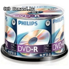 Philips DVD-R 4.7GB 16X DVD lemez hengeres 50db/cs