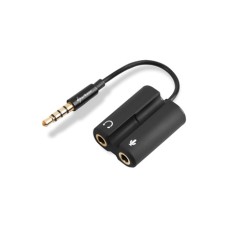 Sharkoon &Aacute;talak&iacute;t&oacute; - PMP35 (3,5mm TRRS jack - 3,5mm audio + mikrofon jack, fekete)