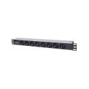 INTELLINET PDU 8x SCHUKO 19" 1,5U 1,6m Fekete
