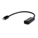 Gembird adapter mini displayport 1.1-HDMI, on cable, black A-MDPM-HDMIF-02 Gembird adapter mini displayport 1.1-HDMI, on cable, black A-MDPM-HDMIF-02