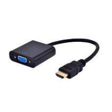 Gembird adapter HDMI-A(M) -VGA (F), on cable, black A-HDMI-VGA-04