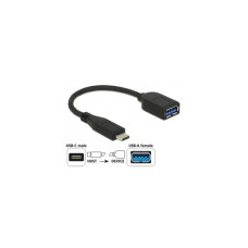 DELOCK Adapter USB (USB 3.1 Gen 2) USB Type-C USB Type-A (10 cm, koaxiális, fekete, prémium) DELOCK Adapter USB (USB 3.1 Gen 2) USB Type-C USB Type-A (10 cm, koaxiális, fekete, prémium)